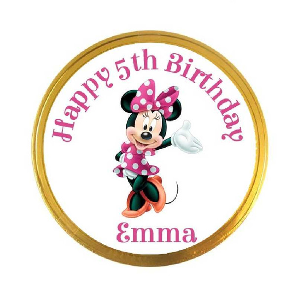 Personalised Girl Mouse Boutique Chocolate Coins (15 Pack)