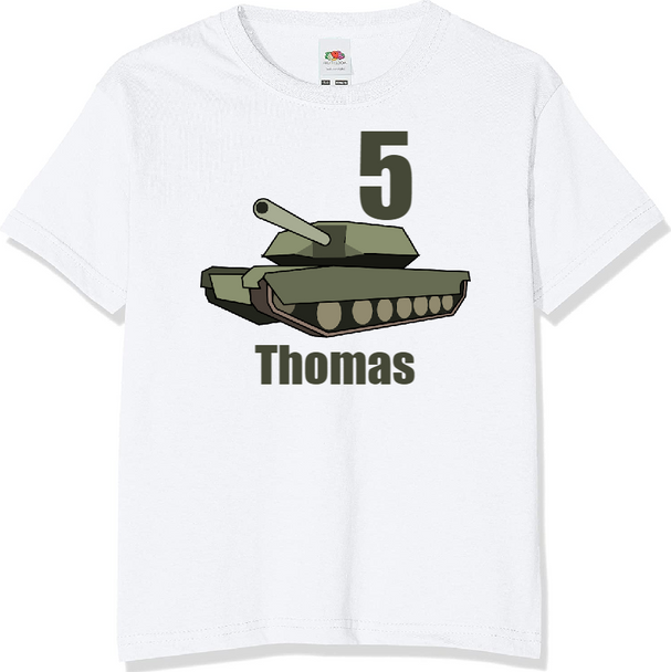 Personalised Army Tank T-shirt