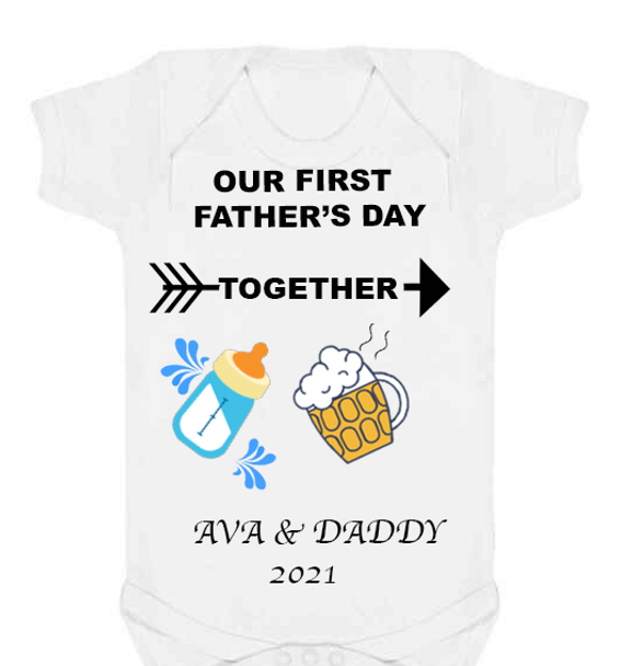 Personalised Father's Day Baby Vest