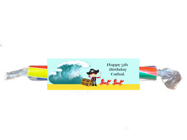 Personalised Pirate Ahoy Candy Rock (6 Pack)