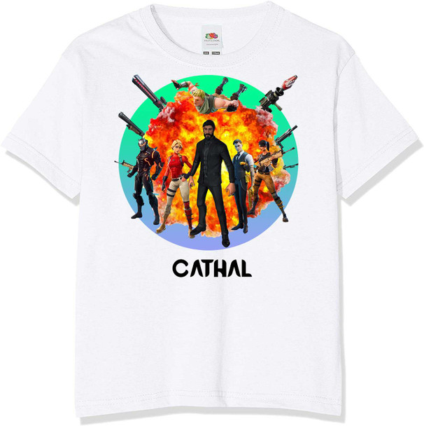 Personalised Battle Royale Fireball T-Shirt