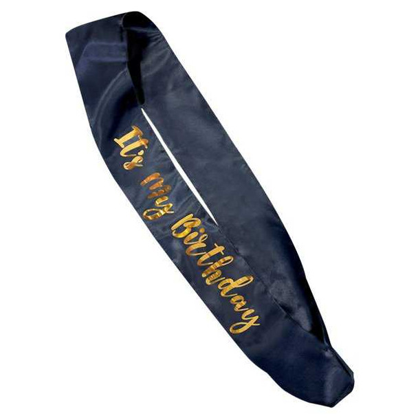 It's My Birthday Navy Sash