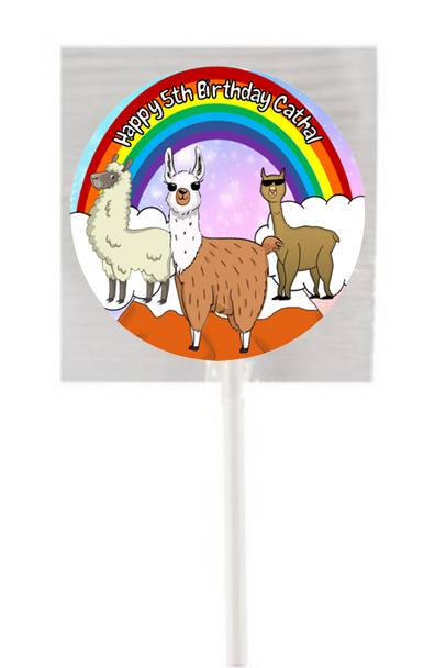 Personalised Llama Lollipops (15 Pack)