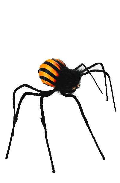 Orange Striped Spider Decoration