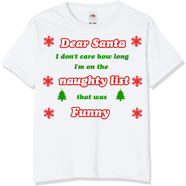 Dear Santa Naughty List T-Shirt