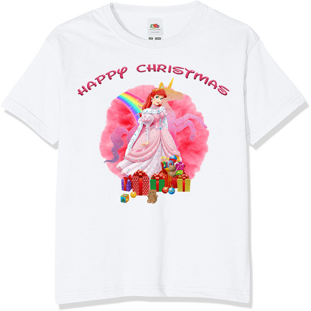 Pink Princess Christmas Kids T-Shirt