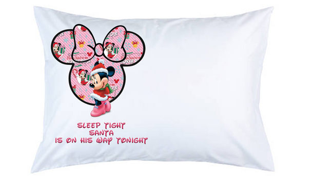Girl Mouse Christmas Pillow Case