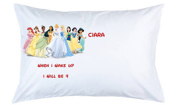 Personalised Princess Pillow Case