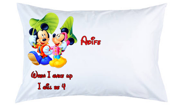 Personalised Girl Mouse and Mouse Pillow Case