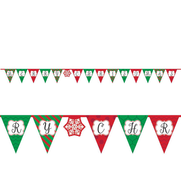 Merry Christmas Pennant Banner