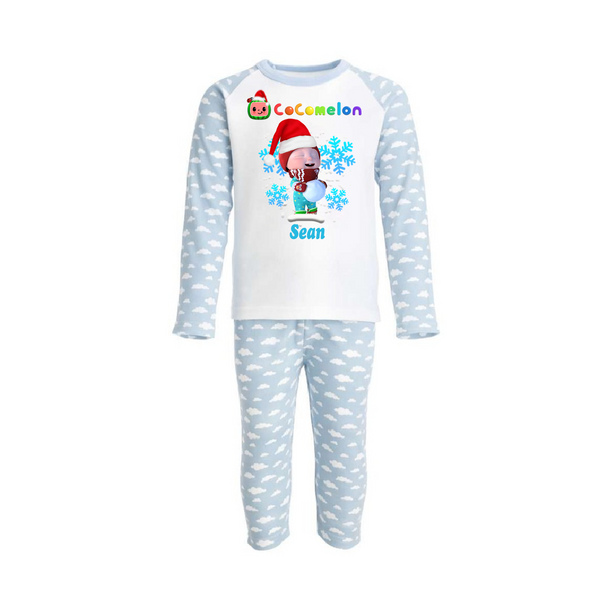 Personalised Nursery Christmas Boys Pyjamas