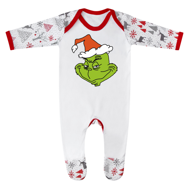 Personalised Grinch Baby Romper