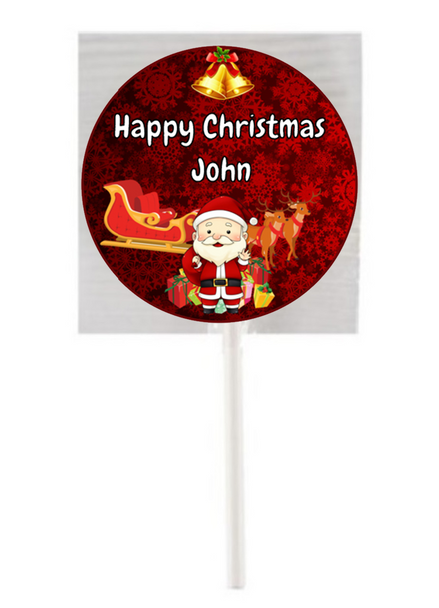 Personalised Christmas Santa Sleigh Lollipops (15 Pack)