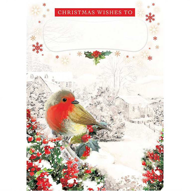 Personalised Christmas Robin Card