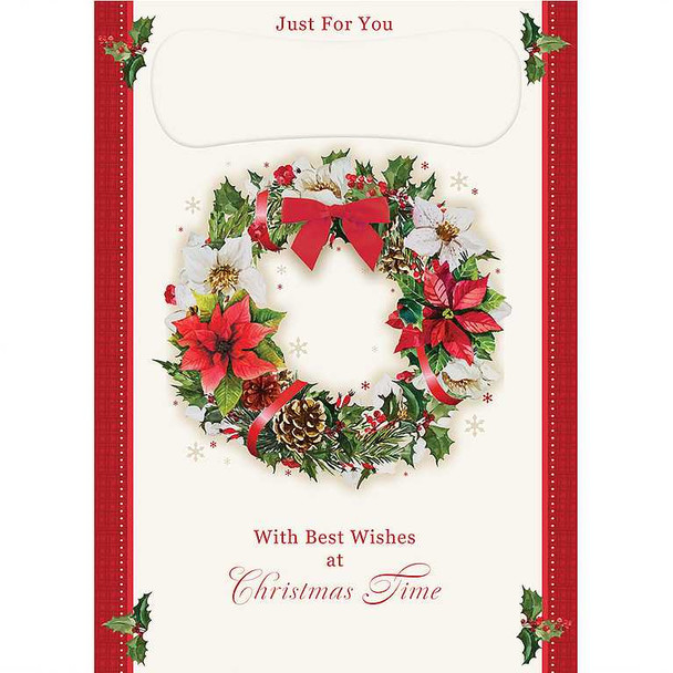 Personalised Christmas Wreath Card