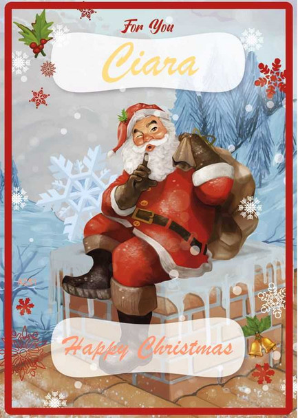 Personalised Santa Chimney Card