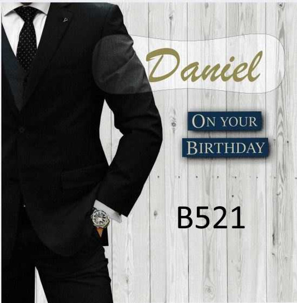 Personalised Suit Birthday Card