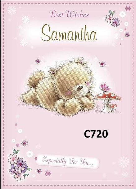 Personalised Cute Teddy Card