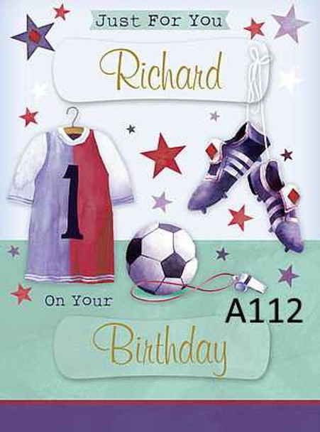 Personalised Football Birthday Card