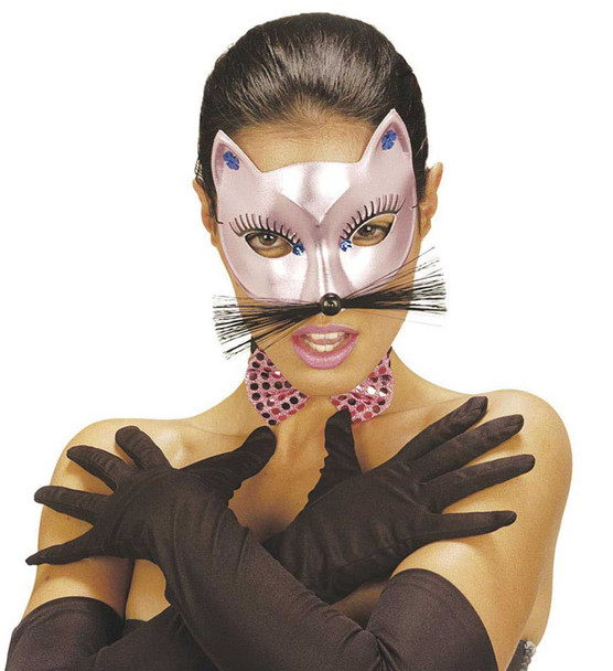 Pink Cat Masquerade Mask