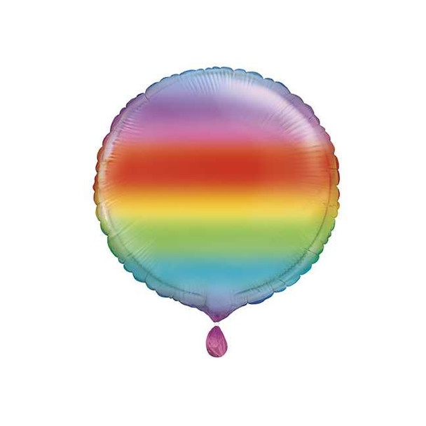 Rainbow Round Foil Balloon