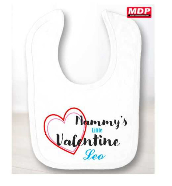 Personalised Mammy's Little Valentine Bib
