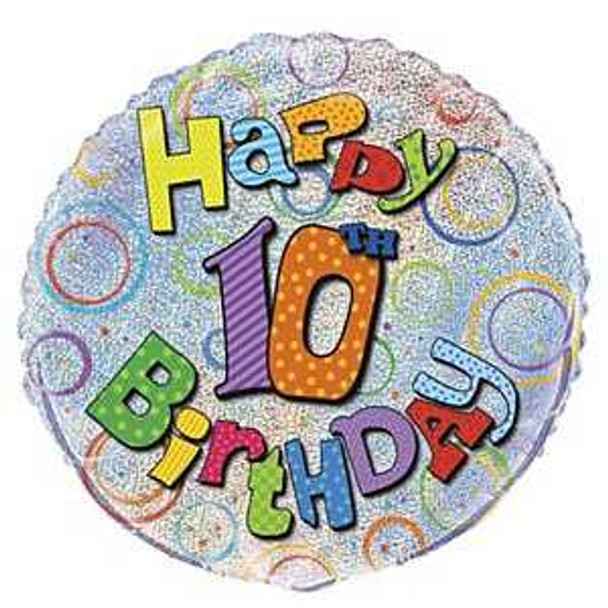 10th Birthday Foil Balloon