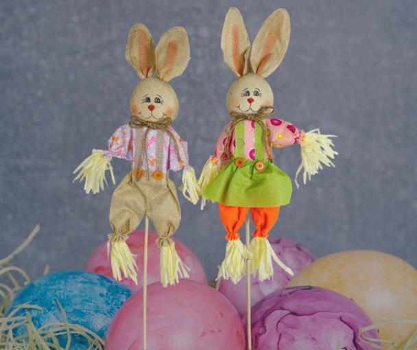 Easter Bunny Rabbit Scarecrow Decoration