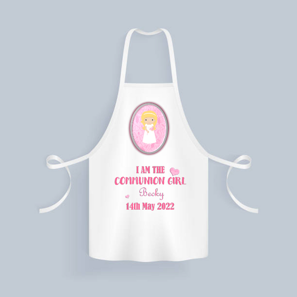 Personalised Blonde Girl Communion Apron