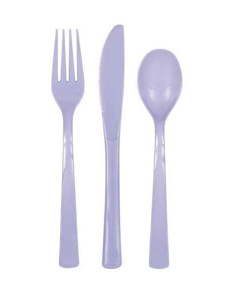 Reusable Lavender Plastic Cutlery
