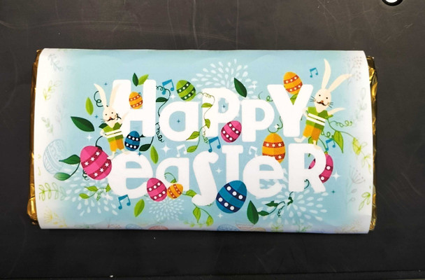 Baby Blue Happy Easter Chocolate Bar