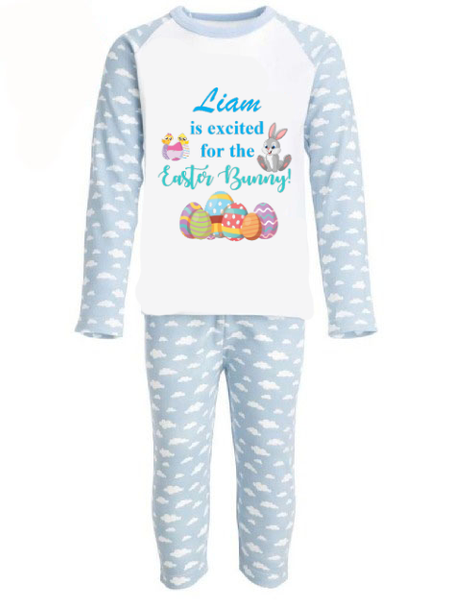 Personalised Easter Boy Pyjamas