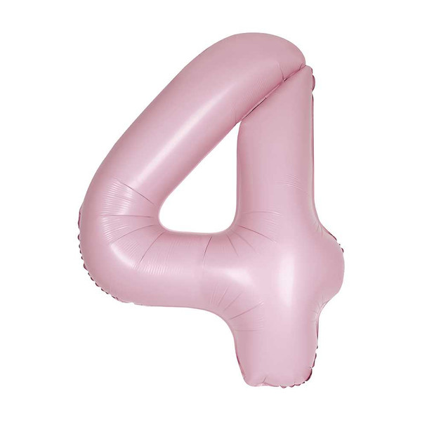 Number 4 Baby Pink Balloon