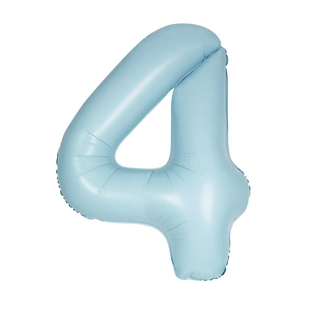 Number 4 Baby Blue Balloon