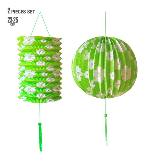 Green Paper Lantern & Globe