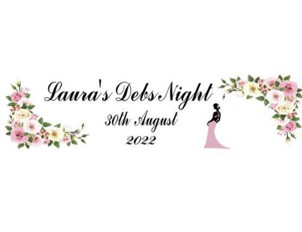 Personalised Floral Debs Party Banner