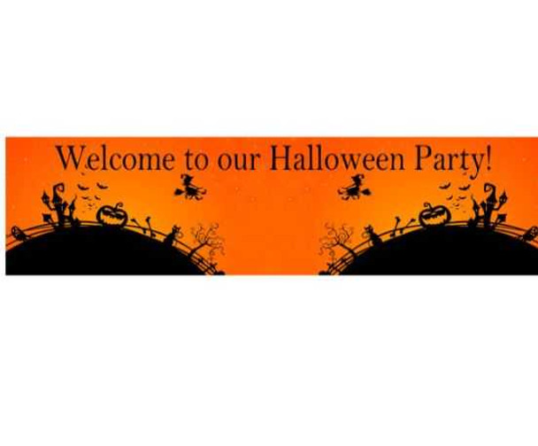 Personalised Halloween Party Banner