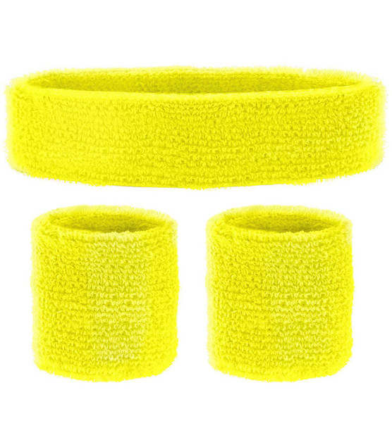 Neon Yellow Sweat Bands