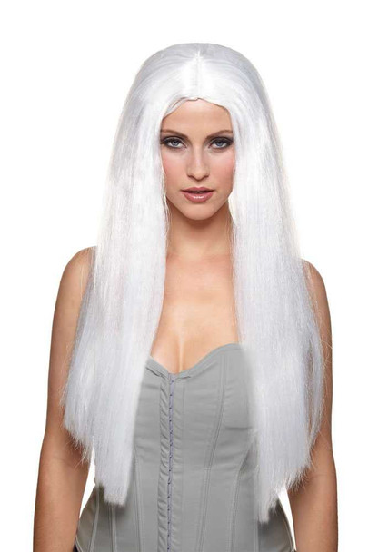 Long White Wig 24 Inch