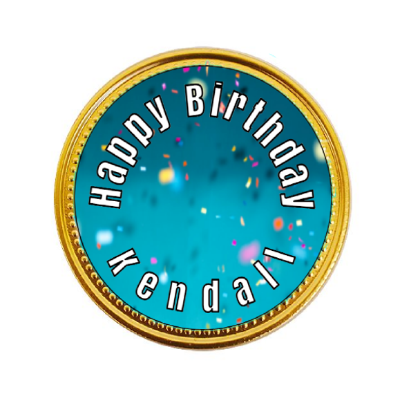Personalised Blue Birthday Chocolate Coins (15 Pack)