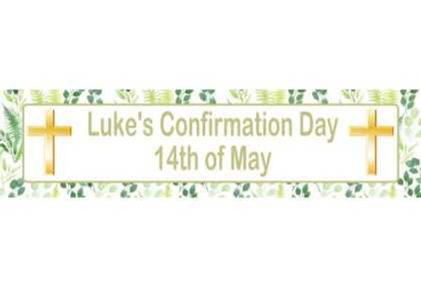 Personalised Green Leaf Confirmation Banner