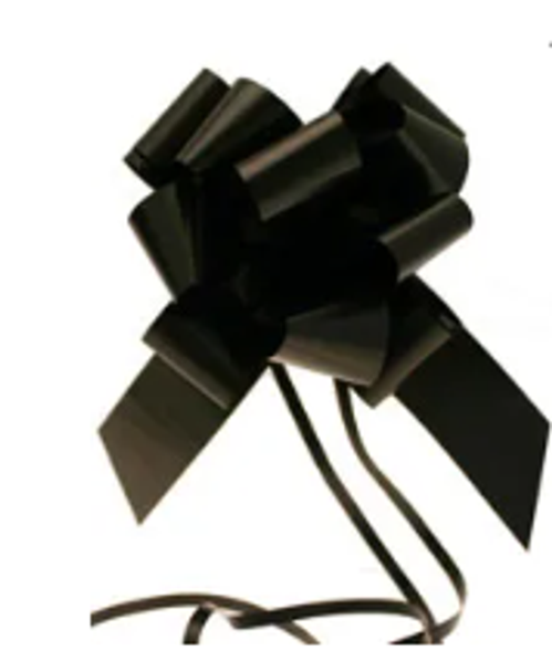 50mm Black Pull Bow Ribbon