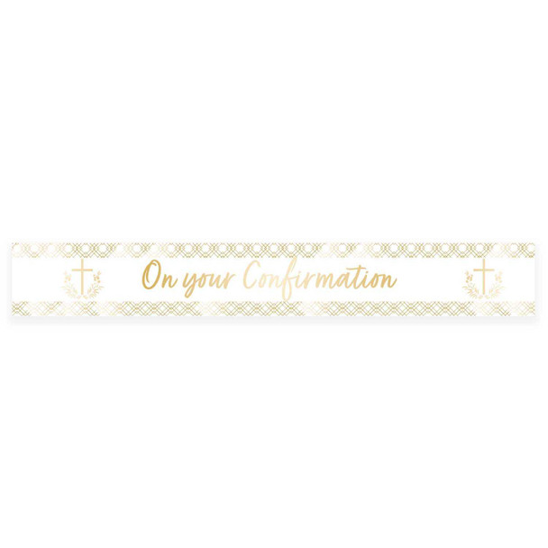 Botanical Celebration Confirmation Foil Banner