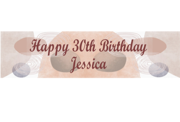 Personalised Natural Birthday Banner