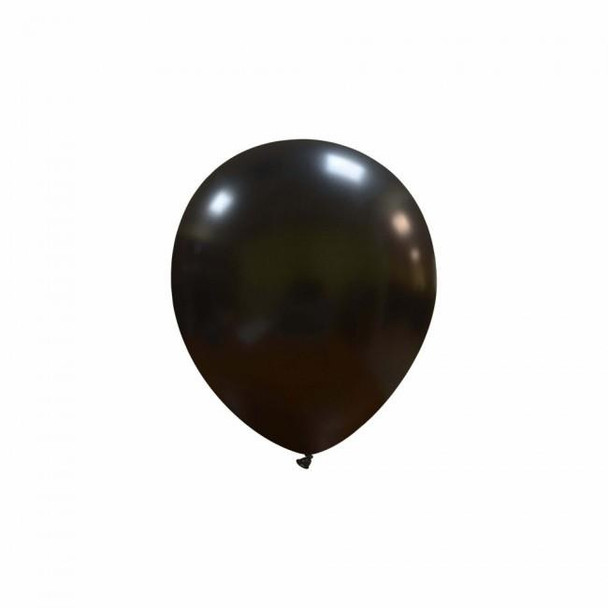 Superior 5" Metallic Black Latex Balloons