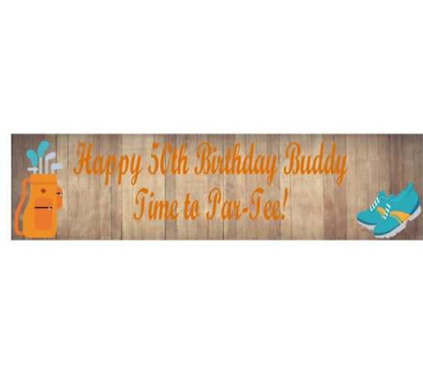 Personalised Golf Party Birthday Banner