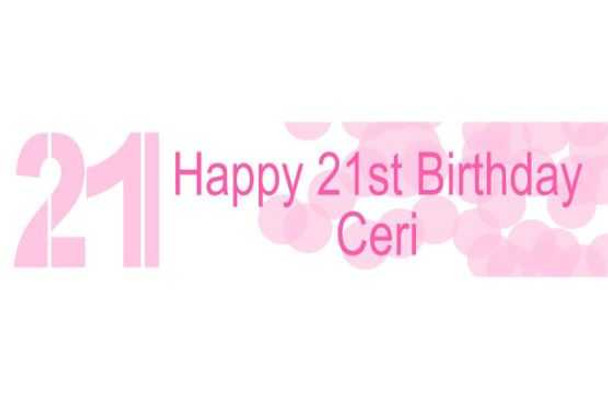 Personalised 21st Pink Bubbles Birthday Banner