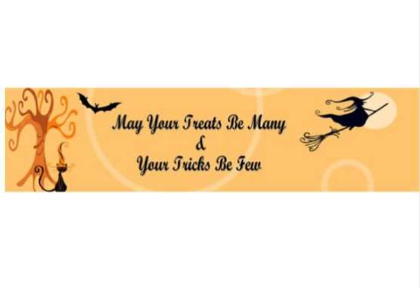 Personalised Trick or Treat Halloween Banner