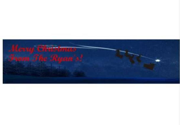 Personalised Santa Sleigh Christmas Banner