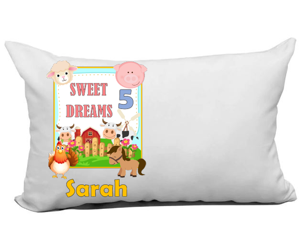 Personalised Pastel Farm Pillow Case